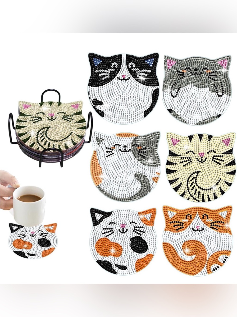 Diamond Art - Cat Coasters